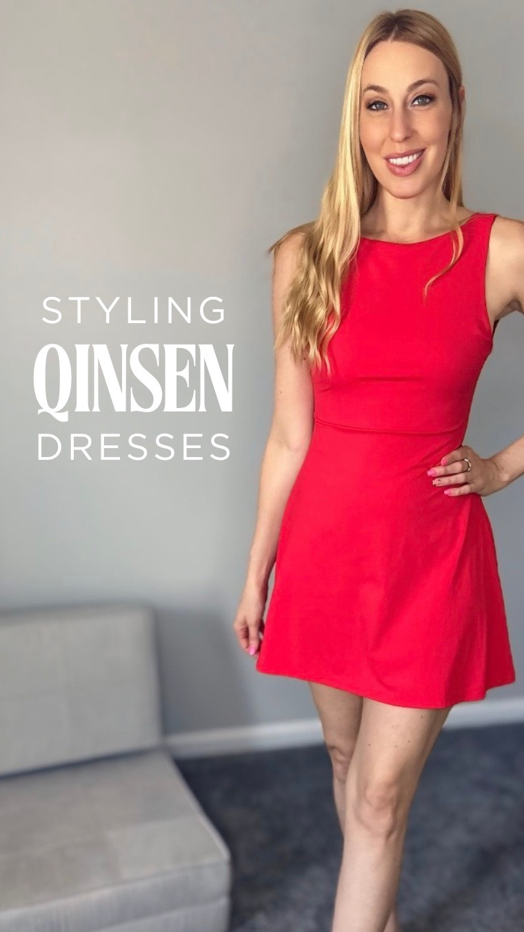 👗 Dresses I am wearing to Disney this summer from @qinsen 

❤️ Each of these styles come in a gorgeous selection of colors! I love that they all have shorts attached. 

🤍 They have perfect stretch and softness so you should be able to stick to your true size 

Which one is your favorite?