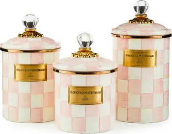 Set of 3 Rosy Check Canisters | Nordstrom