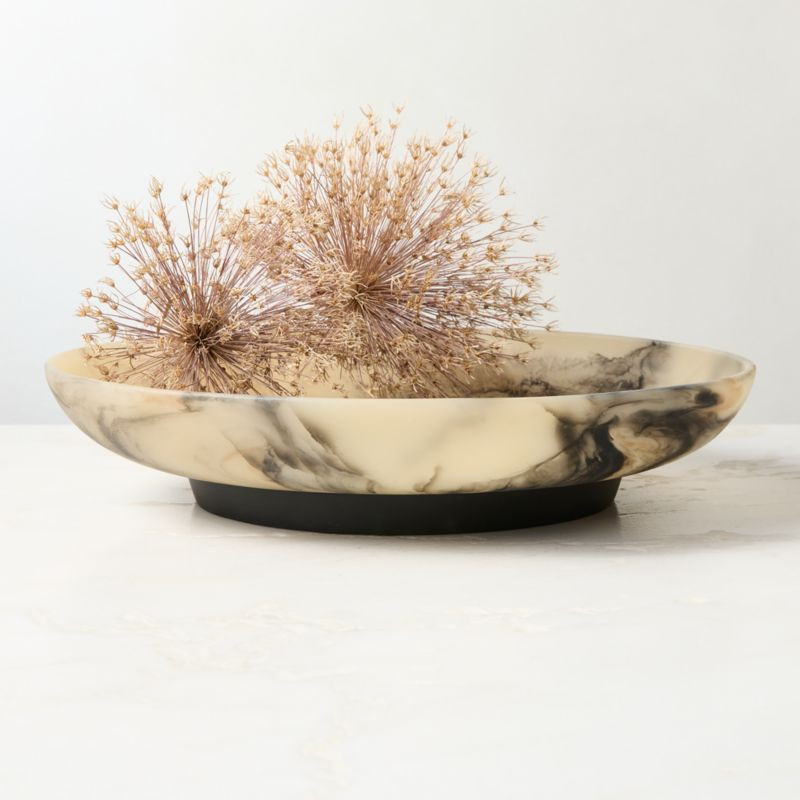 Faux Horn Resin Decorative Bowl Large | CB2