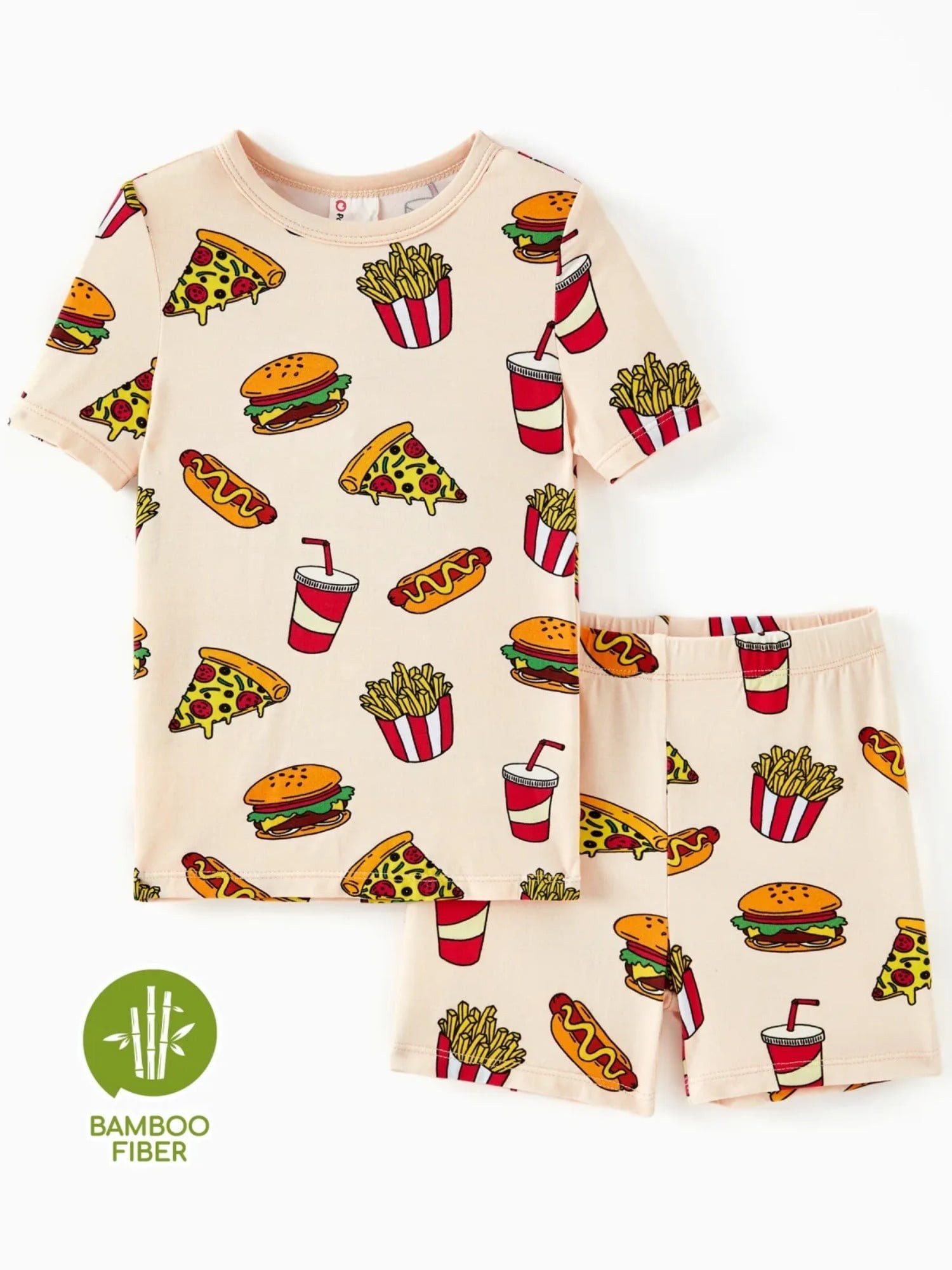 PatPat Pajamas Sets Viscose from Bamboo Toddler Girls Snug Fit Pjs Kids Short Sleeve Graphic Top ... | Walmart (US)
