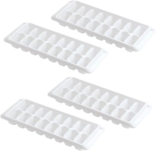 Kitch Easy Release White Ice Cube Tray, 16 Cube Trays (Pack of 4) (4 Pack - 64 Cubes) | Amazon (US)