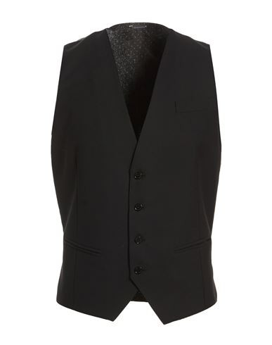 Daniele Alessandrini Homme Man Tailored Vest Black Size 34 Polyester, Viscose | YOOX (US)