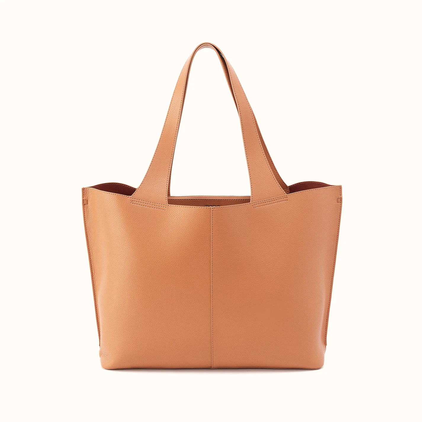 Vida Large Tote In Micro Pebbled Leather - Biscuit | HOBO Bags