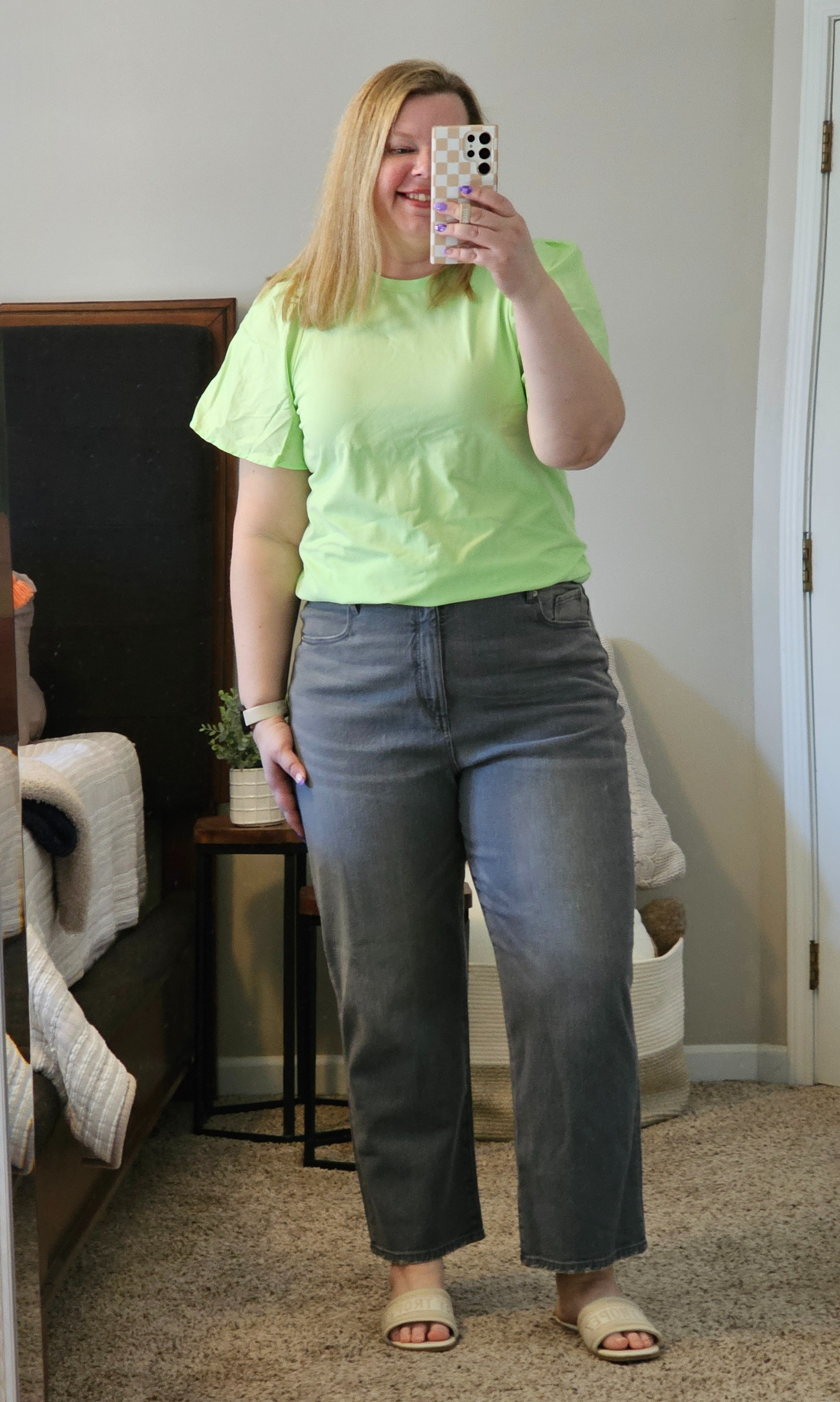 Ready for sunshine and warmer weather!  This bright puff sleeve top comes in tons of colors and is a great fit. Wearing my TTS XXL.  Denim are a 34/18. 

#LTKover40 #LTKmidsize #LTKsalealert