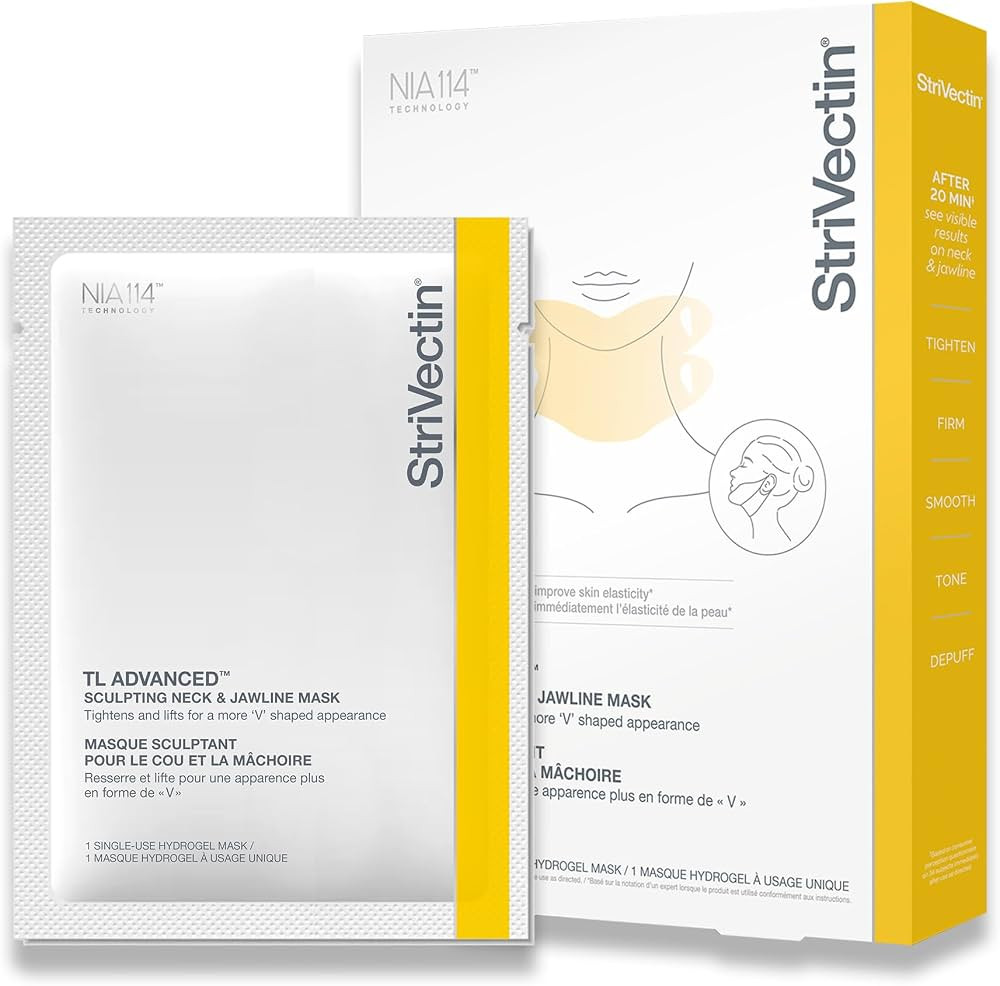 StriVectin TL Advanced Sculpting Neck & Jawline Mask, 1 Single-Use Hydrogel Mask | Amazon (US)