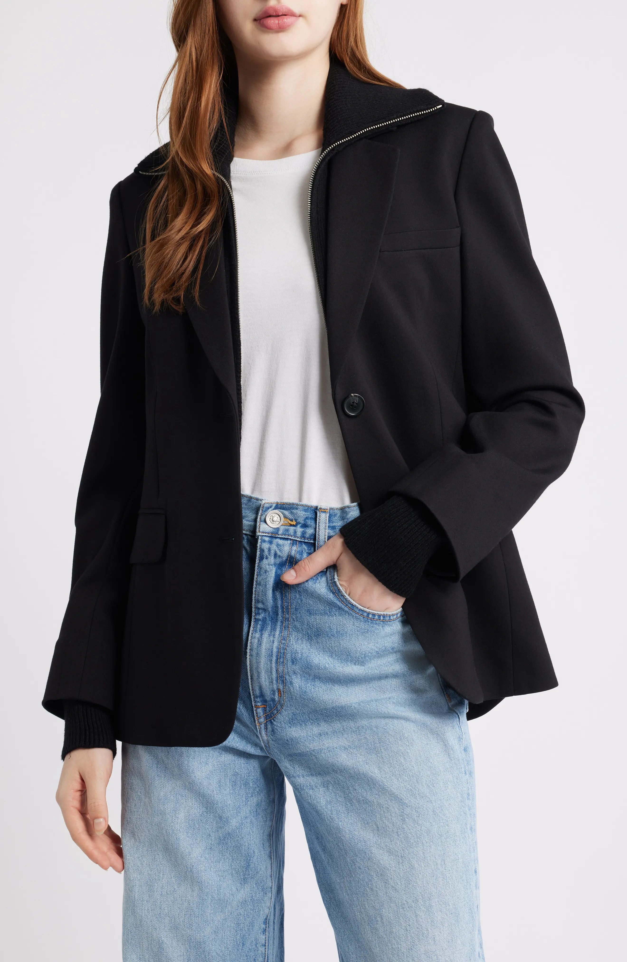 rag & bone Frank Ponte Knit Blazer in Turtledove at Nordstrom Rack, Size 8 | Nordstrom Rack