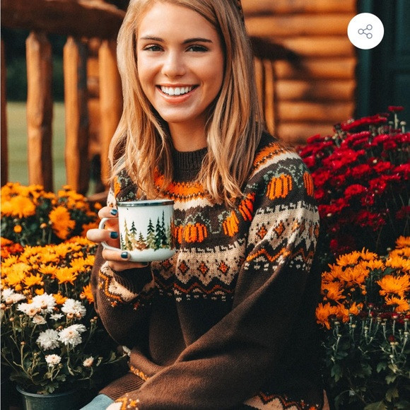 Kiel James Patrick Pumpkin Patterned Sweater | Poshmark