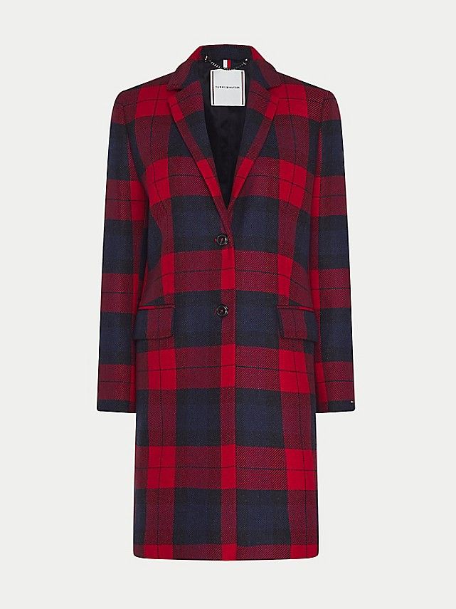 Curve Plaid Wool Coat | Tommy Hilfiger (US)