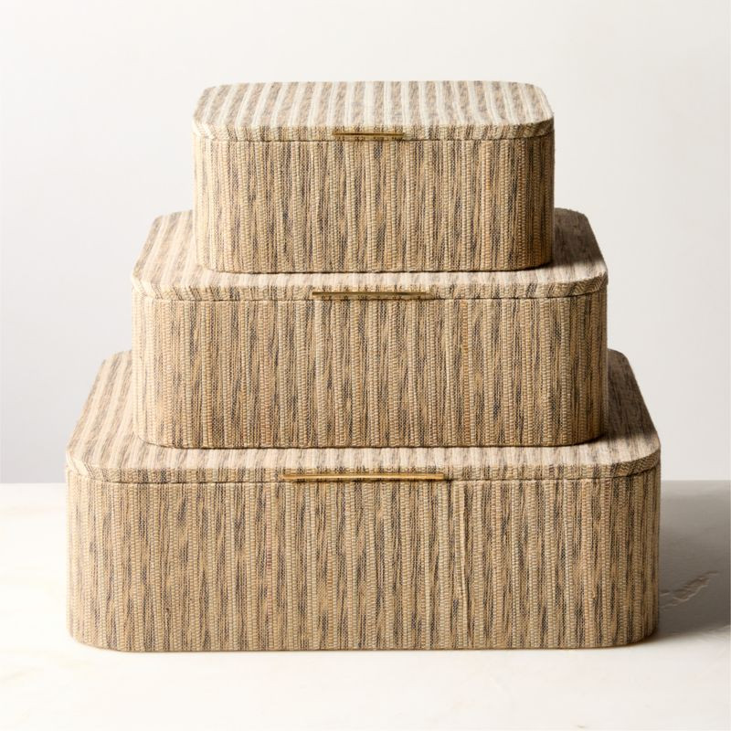 Axton Natural Storage Boxes Set of 3 | CB2 | CB2