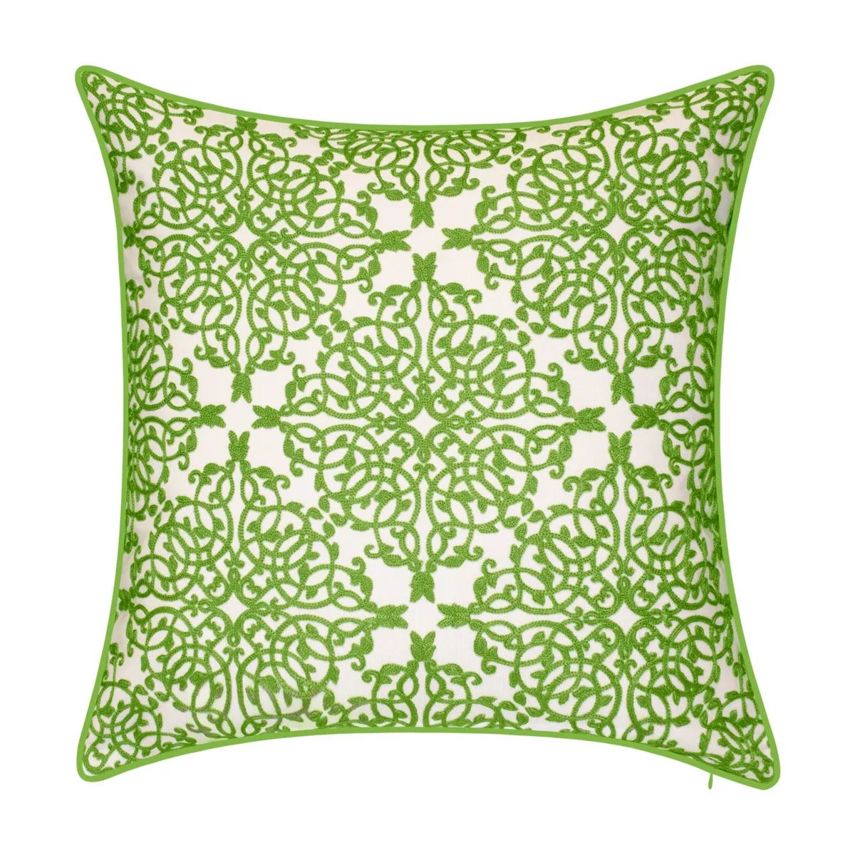 Embroidered Lacework with Piping Indoor/Outdoor Throw Pillow - Edie@Home | Target