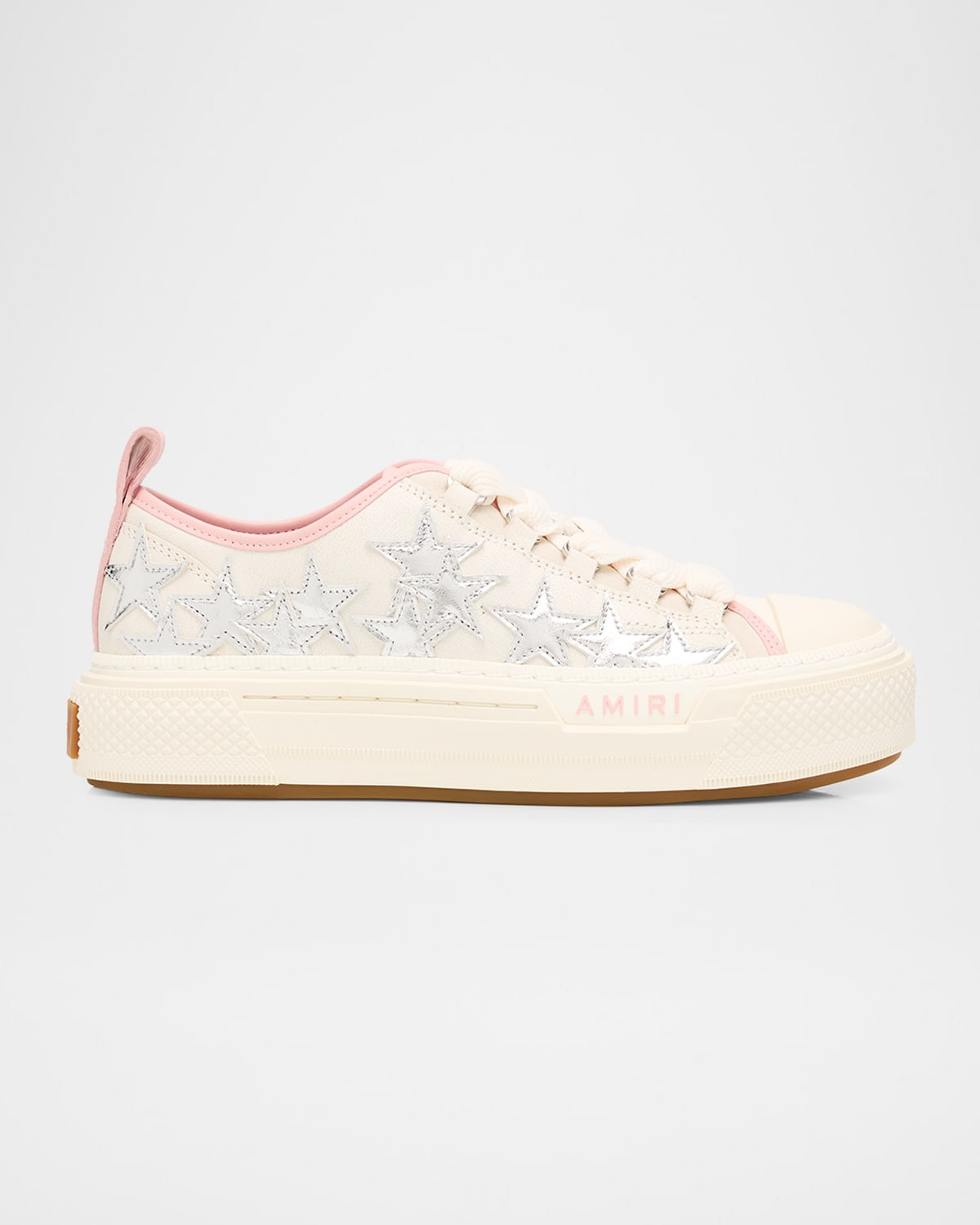 Metallic Stars Court Low Leather Low-Top Sneakers | Neiman Marcus