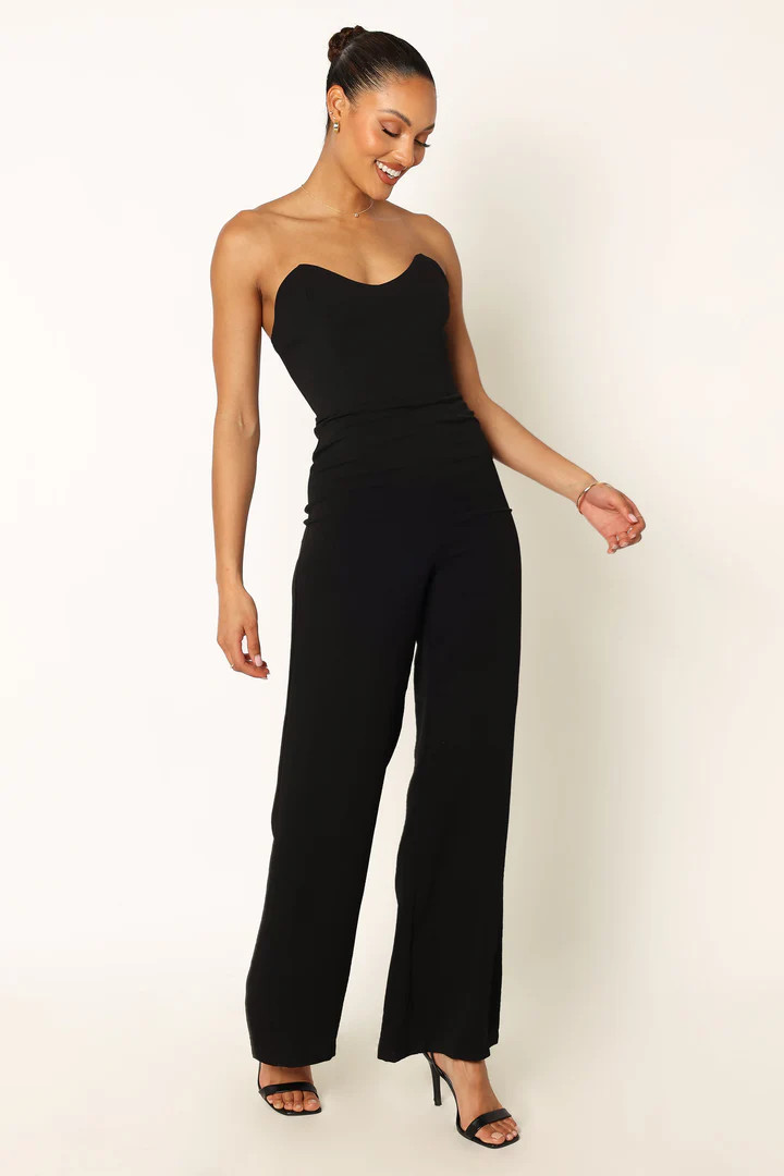 Nyla Sweetheart Jumpsuit - Black | Petal & Pup (US)