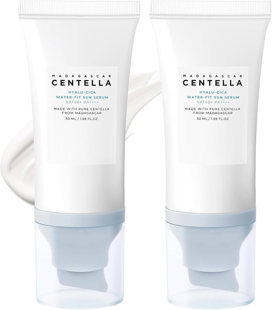 2PCS Centella Sunscreen SPF 50 for Black Girl, Daily UV Defense Sunblock Summer Serum, Hyalu CICA... | Amazon (US)