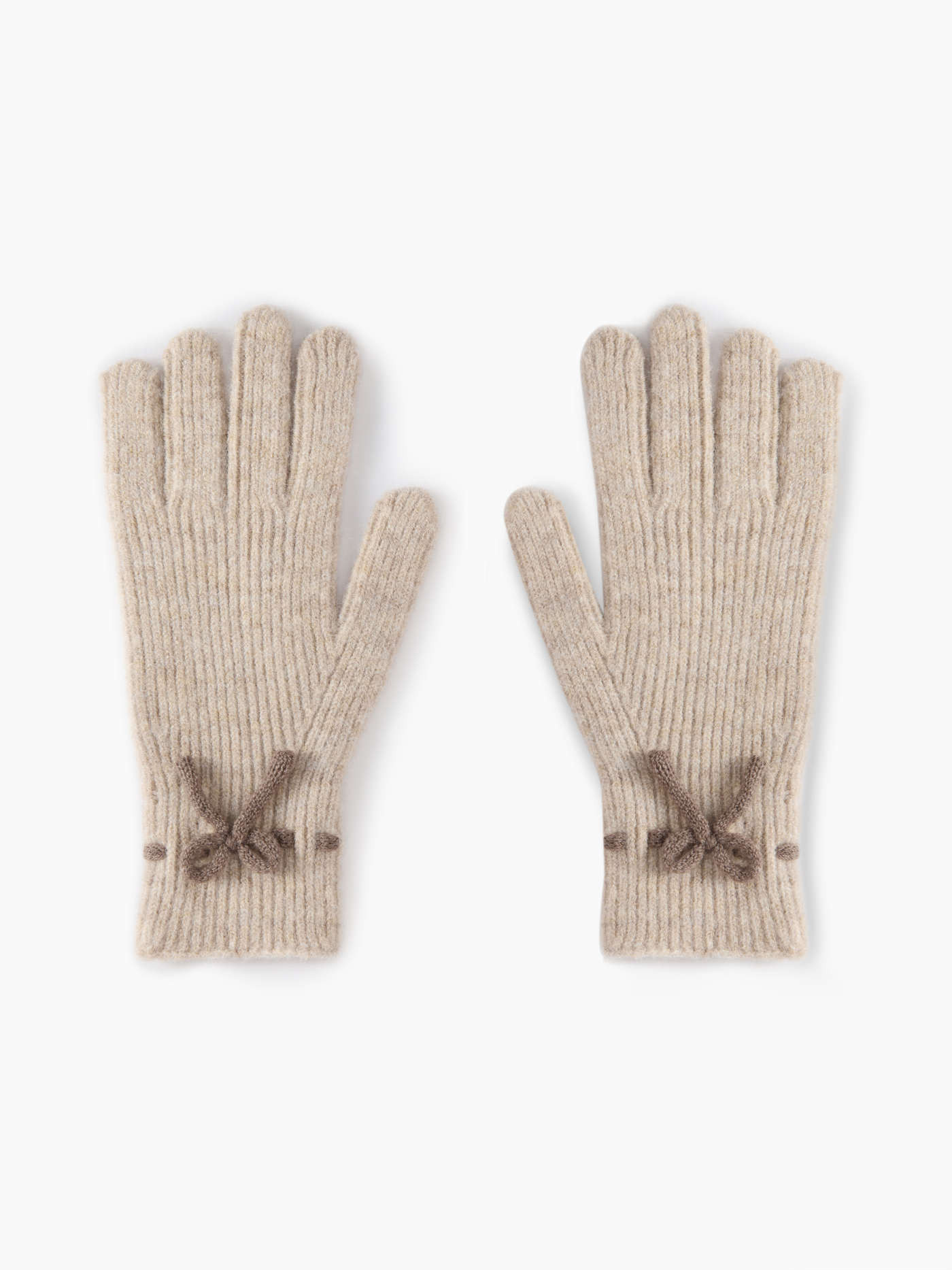 BOWKNOT KNITTED GLOVES | Cider