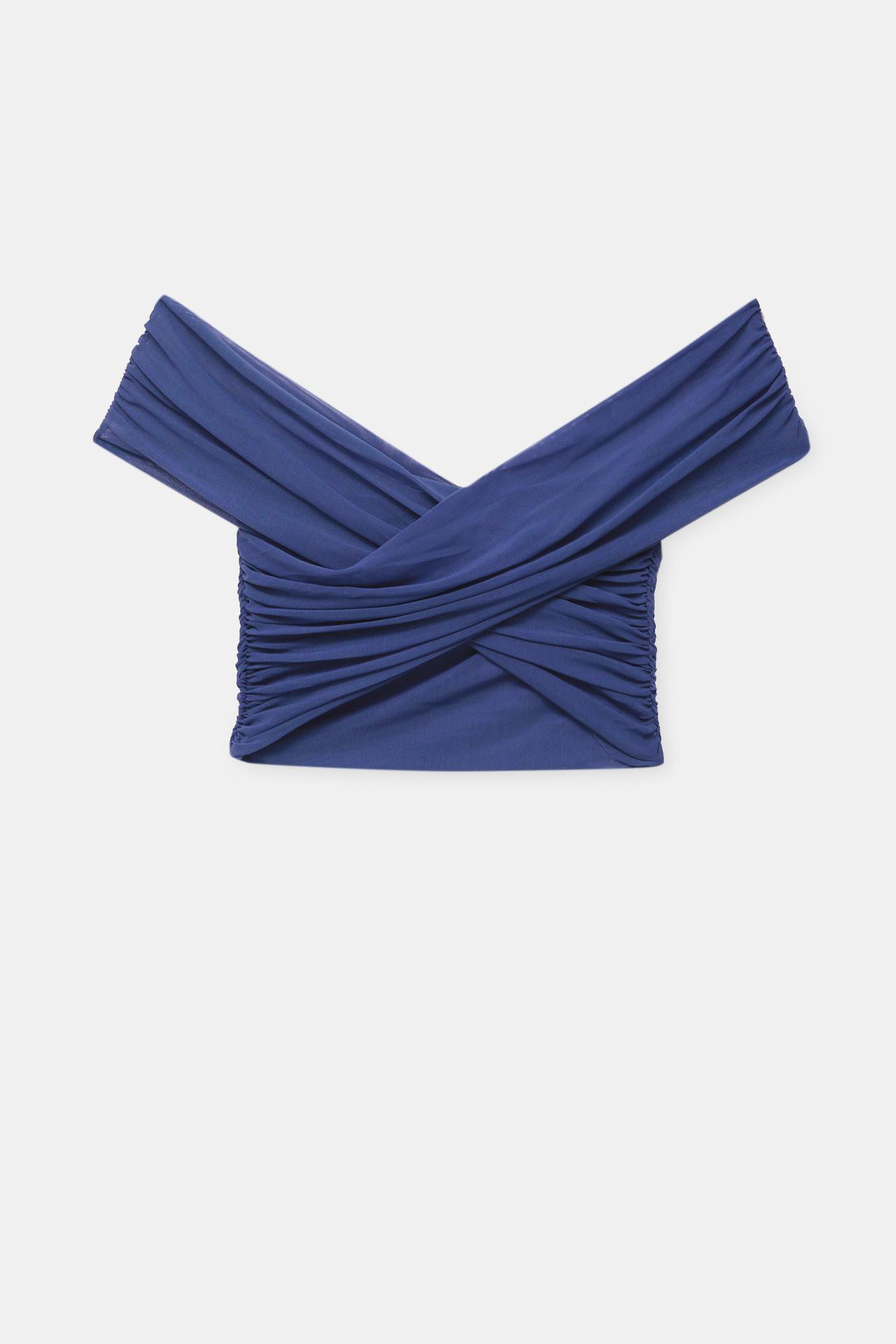 Draped tulle top | PULL and BEAR UK