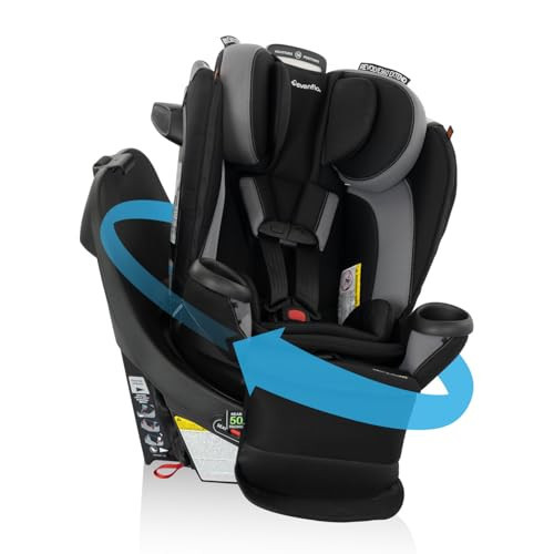 Evenflo Revolve360 Extend Convertible Car Seat with 360 Degree Rotation, Extended Rear-Facing, Forward-Facing, Booster Mode, and Secure Latch Install, Revere Gray | Amazon (US)