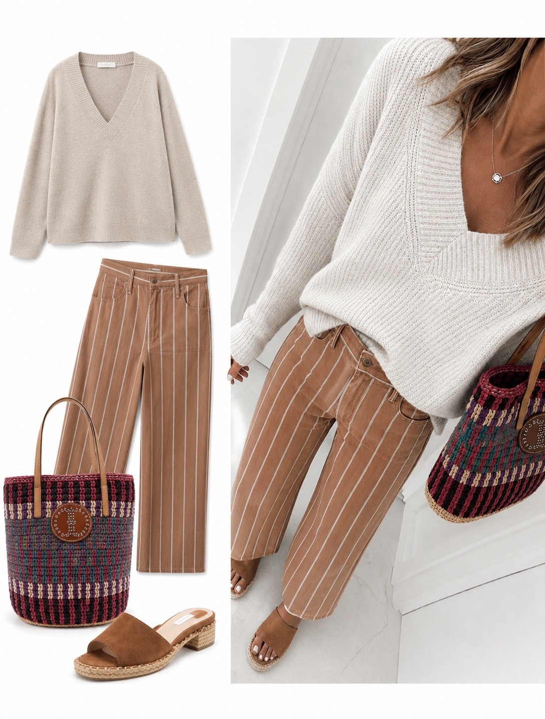 These jeans also look cute  with a sweater