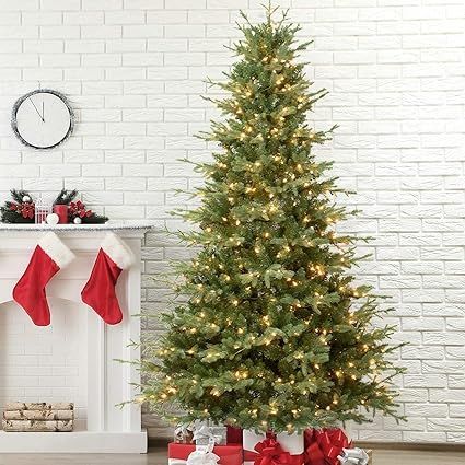 OasisCraft 6.5FT Pre-lit Fir Christmas Tree - Natural Christmas Fir Tree with 400 Strung Light | Amazon (US)