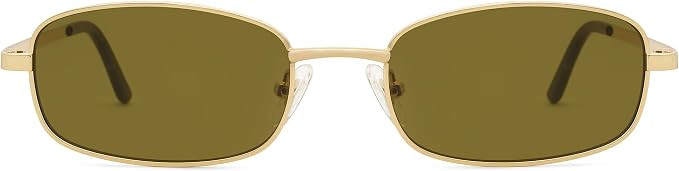 SOJOS Trendy Rectangle Sunglasses Womens Mens, Retro 80s 90s Y2k Chic Narrow Thin Skinny Sunnies ... | Amazon (US)