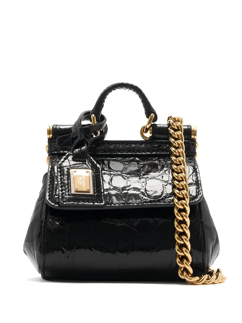 Dolce & Gabbana Sicily chain satchel bag - Black | Farfetch Global