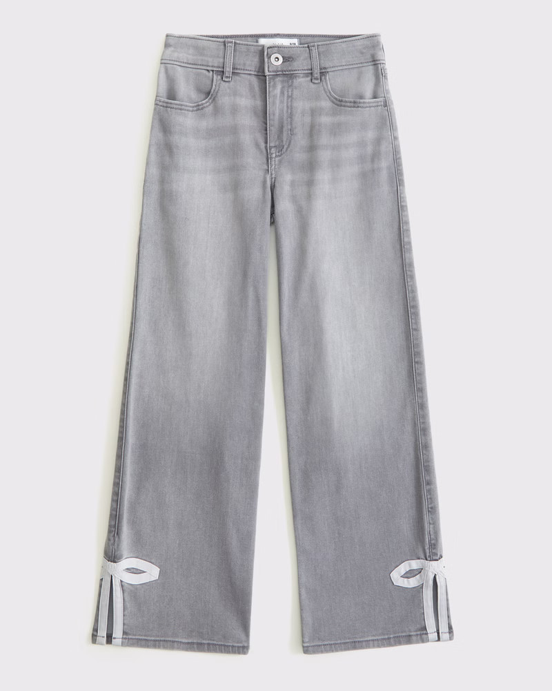 girls high rise wide leg jeans | girls new arrivals | Abercrombie.com | Abercrombie & Fitch (US)