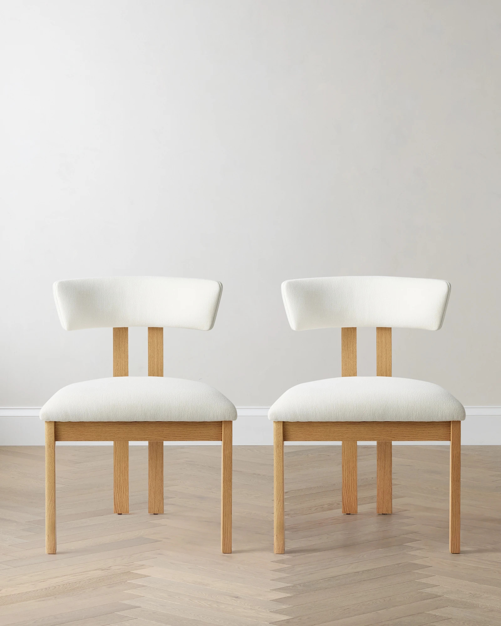 Quince | Solid Wood and Performance Fabric Dining Chair in Ivory/Natural | Quince