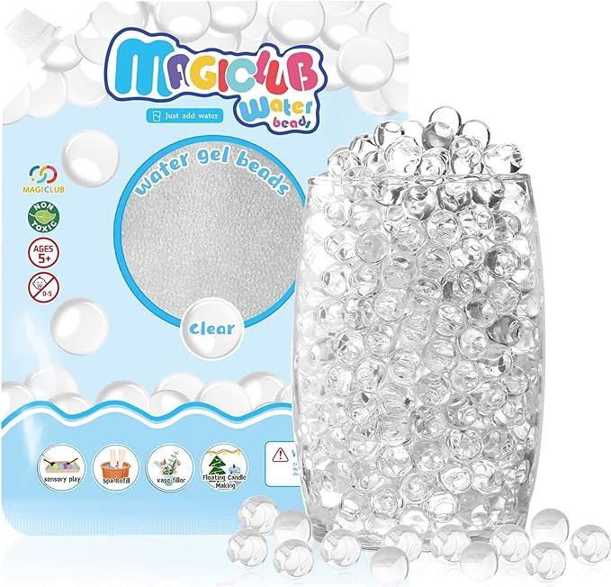 MAGICLUB 70,000 Clear Water Gel Beads for Vases,Transparent Gel Water Pearls Bead,Vase Fillers fo... | Amazon (US)