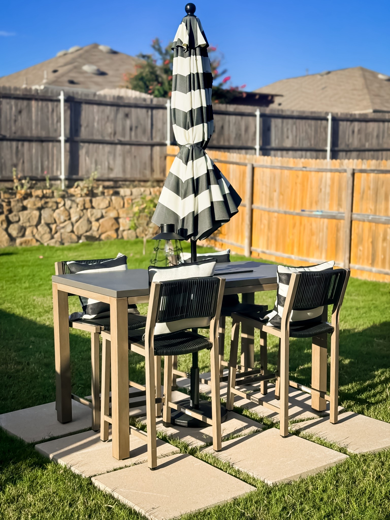 Our backyard is becoming the cutest oasis! Loving this black and white look extending out to the backyard! 

#LTKHome #LTKParties #LTKSeasonal