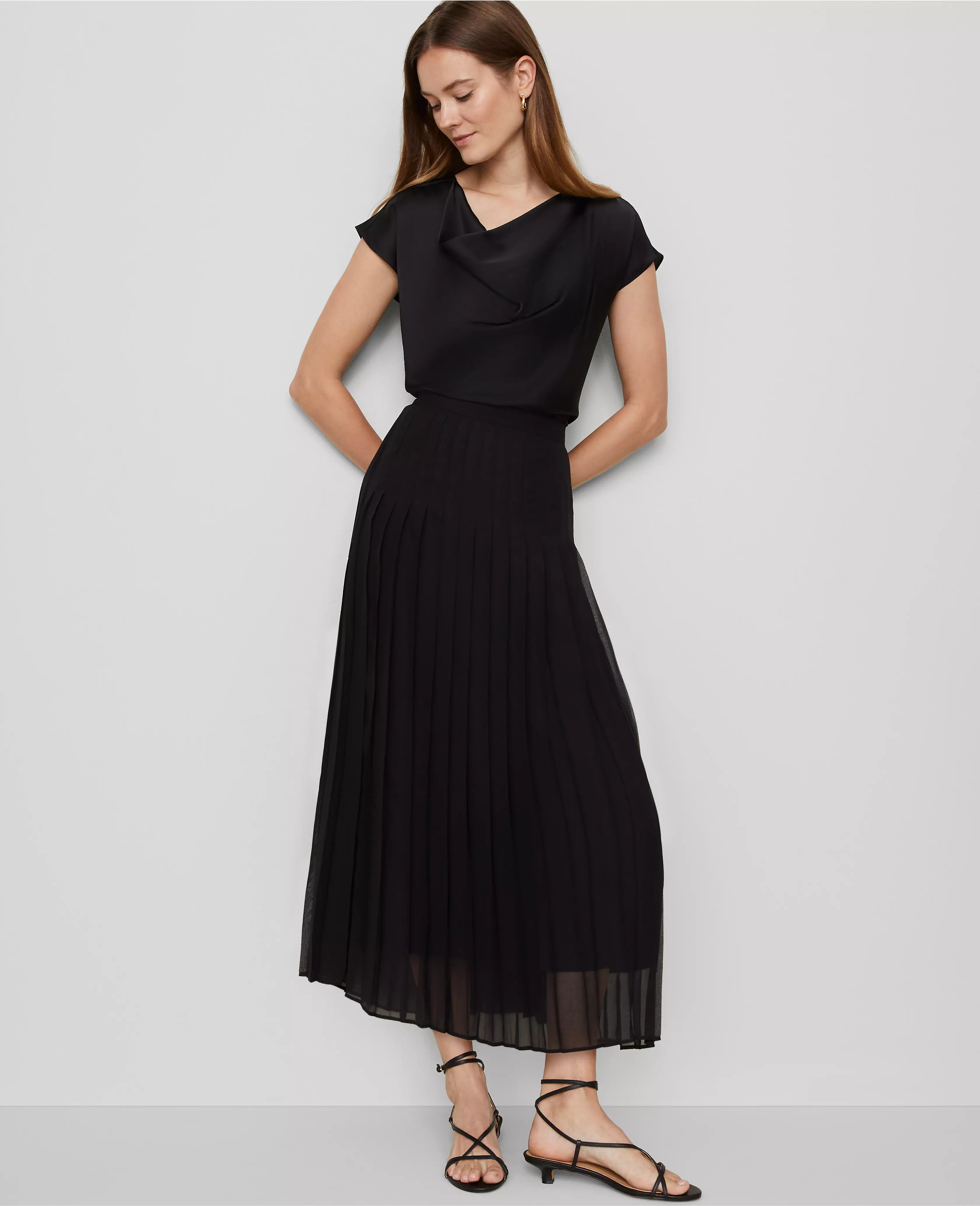 Chiffon Pleated Maxi Skirt | Ann Taylor