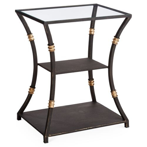 Silas Side Table, Burnished Gold | One Kings Lane