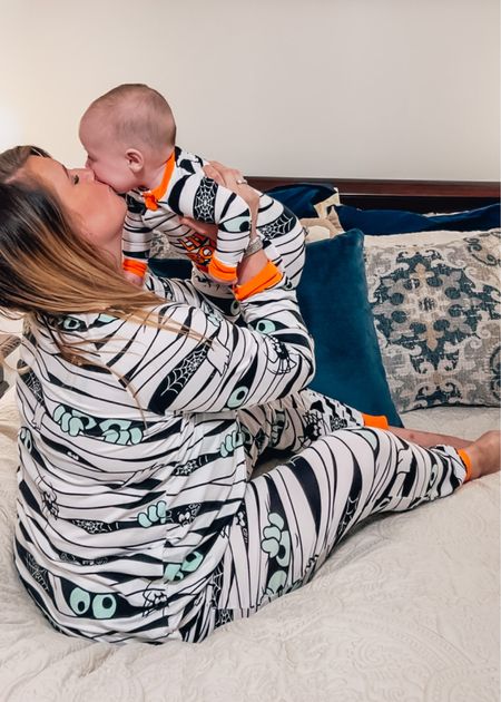 How cute are these “mummy” and “little boo” Halloween pajamas?! Was-Mart has very affordable holiday pajamas for the whole family! These are so soft and comfy! 
Mine: XL 
Baby: 6mo


#LTKHalloween #LTKbaby #LTKHoliday