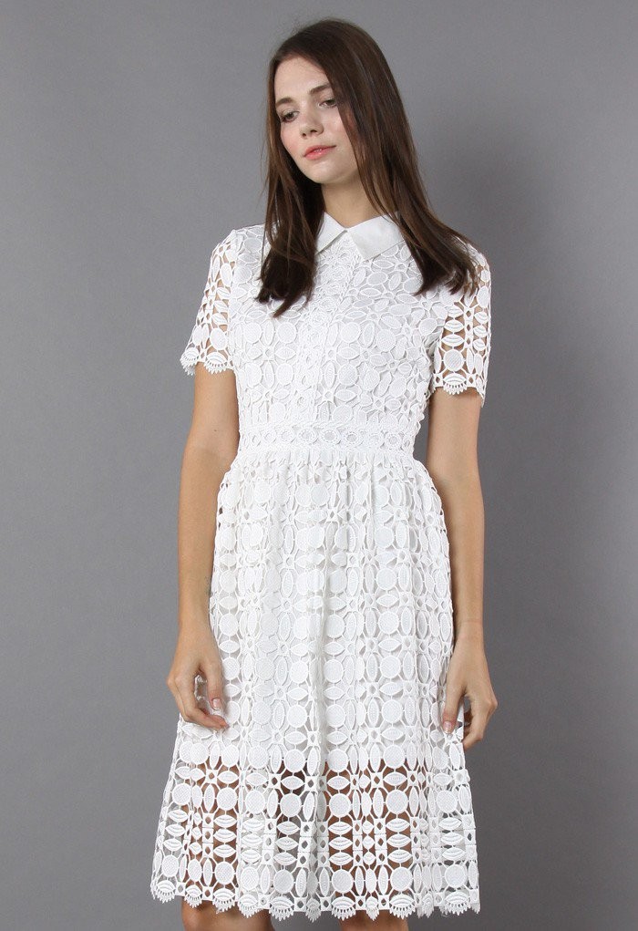Splendid Crochet White Dress | Chicwish