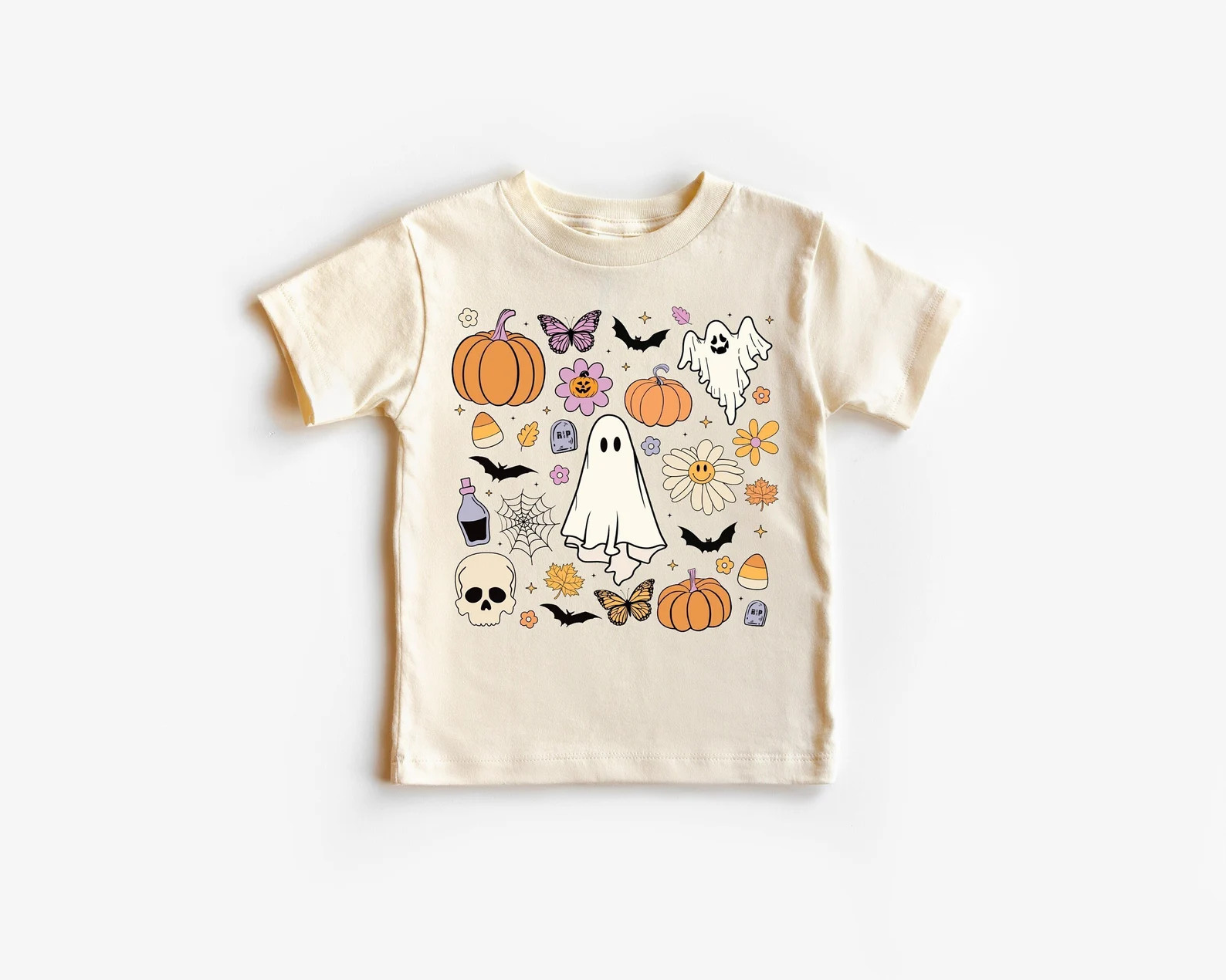 Retro Halloween Ghost Shirt, Spooky Kids Shirt, Halloween Toddler T-shirt, Cute Ghost T-shirt, Sp... | Etsy (US)