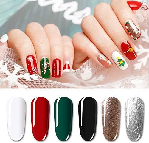 Vishine Christmas Special Edition Series 6 Colors Gel Nail Polish Gift Set (Snow White, Bright Re... | Amazon (CA)