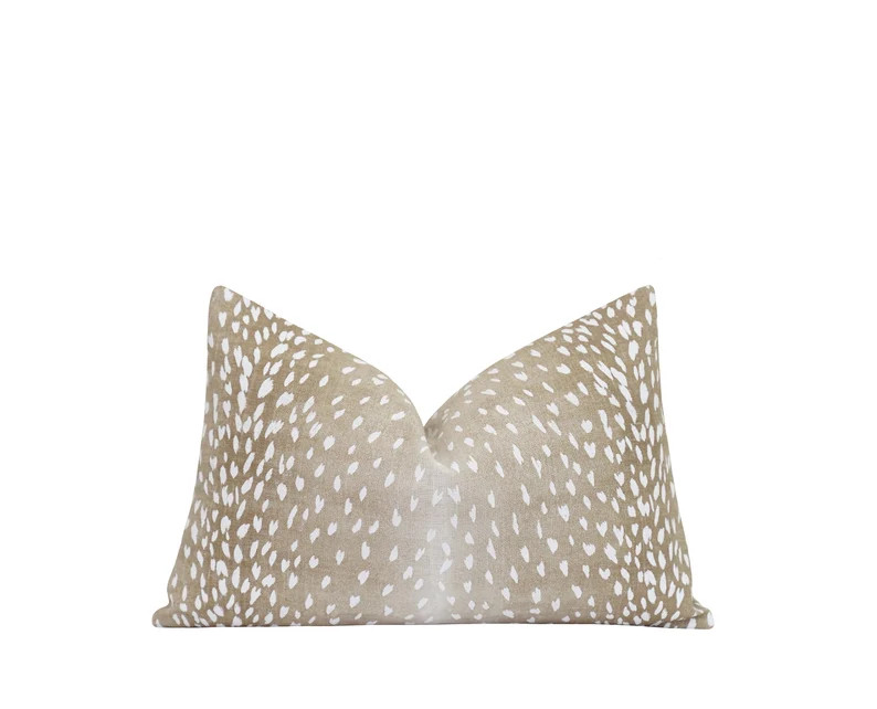 Deer Skin Print Linen Pillow Cover, Ombre Pillow Cover, Deer Pillow, Fawn Pillow Cover, DOUBLE SI... | Etsy (US)