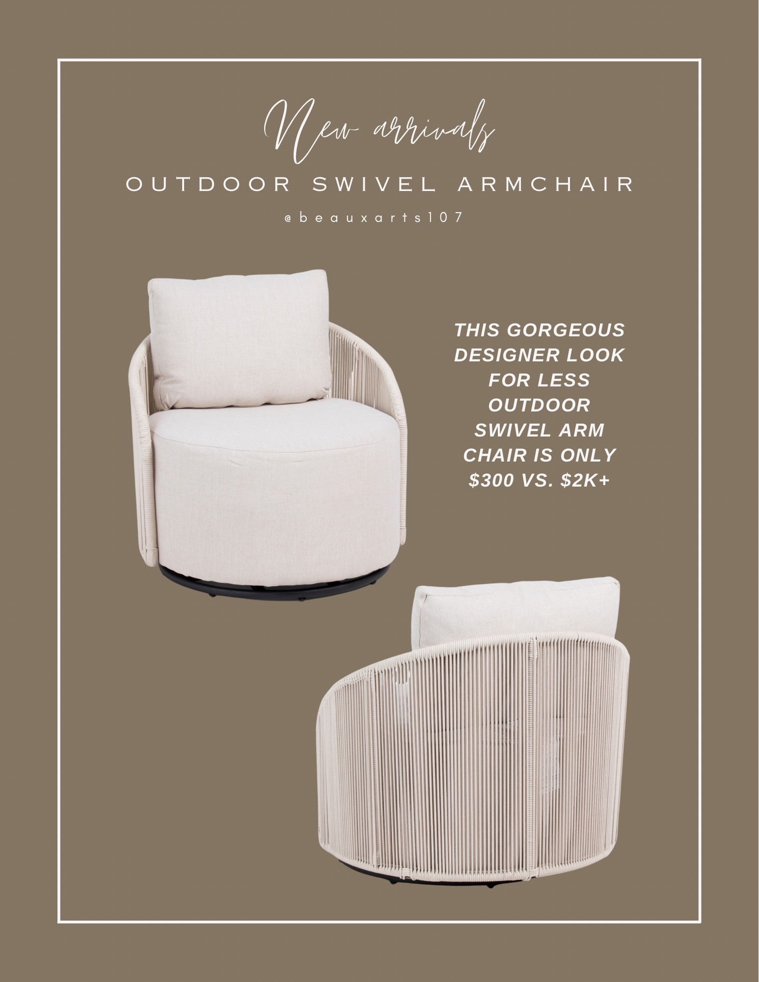 This chair looks similar to the Harbour Outdoor CN Milan swivel outdoor chairs for a fraction of the cost!!

#LTKHome #LTKSaleAlert #LTKStyleTip