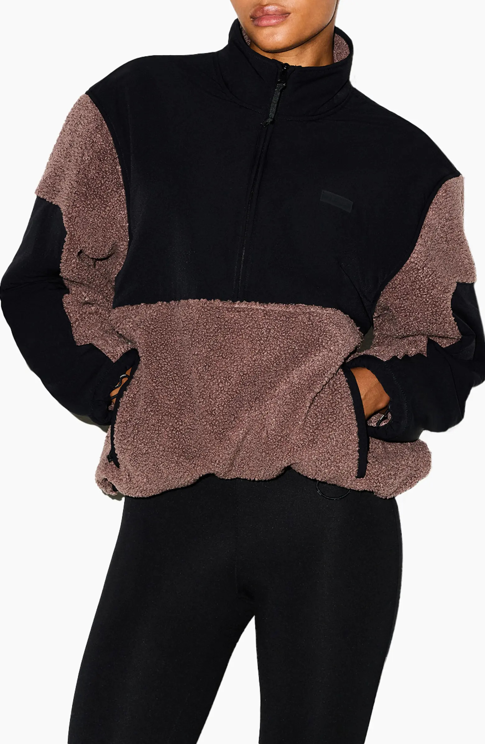 Faux Shearling Half Zip Pullover | Nordstrom