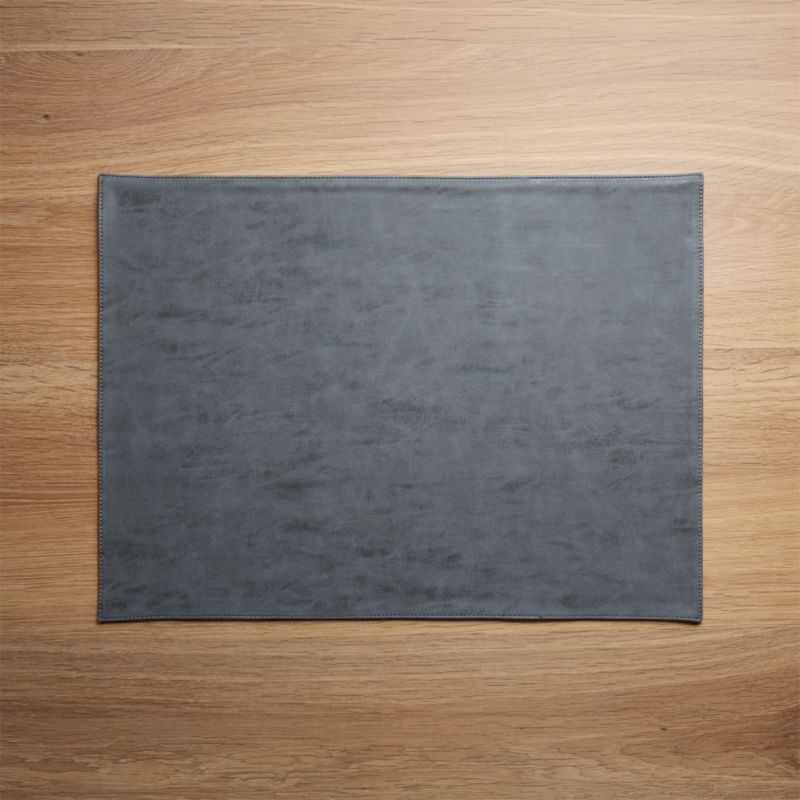 Ravine Rectangular Reversible Faux Leather Round Placemat + Reviews | Crate & Barrel | Crate & Barrel