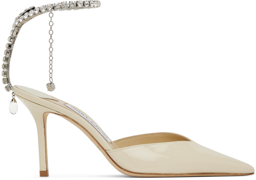 Jimmy Choo Off-White Saeda 85 Heels | SSENSE