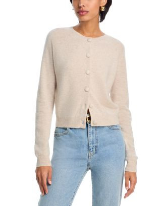 AQUA AQUA 100% Cashmere Crewneck Cardigan - Exclusive  | Bloomingdale's Women | Bloomingdale's (US)