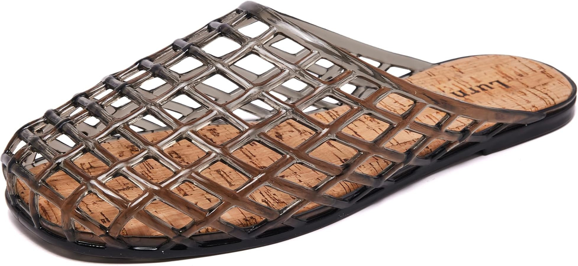 Clear Jelly Mesh Slide Sandals for Women Slip on Closed Toe Flats Sandals Summer Beach Jelly Shoe... | Amazon (US)