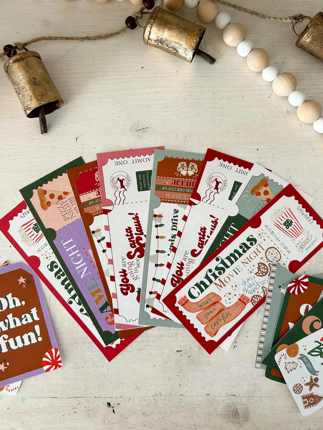 Christmas Tickets & Tags Bundle | Advent Family Activities | NOT A TEMPLATE | Family Movie Night,... | Etsy (US)
