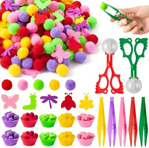 EZdhuawuse Summer Insects Sensory Bin Fillers Toys - Summer Party Gift 268Pcs Color Counting Sort... | Amazon (US)
