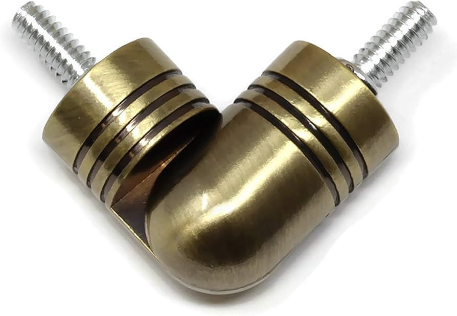 Urbanest 7/8 inch Adjustable Corner Curtain Rod Connector Hinged Elbow for Corner Window, Antique... | Amazon (US)