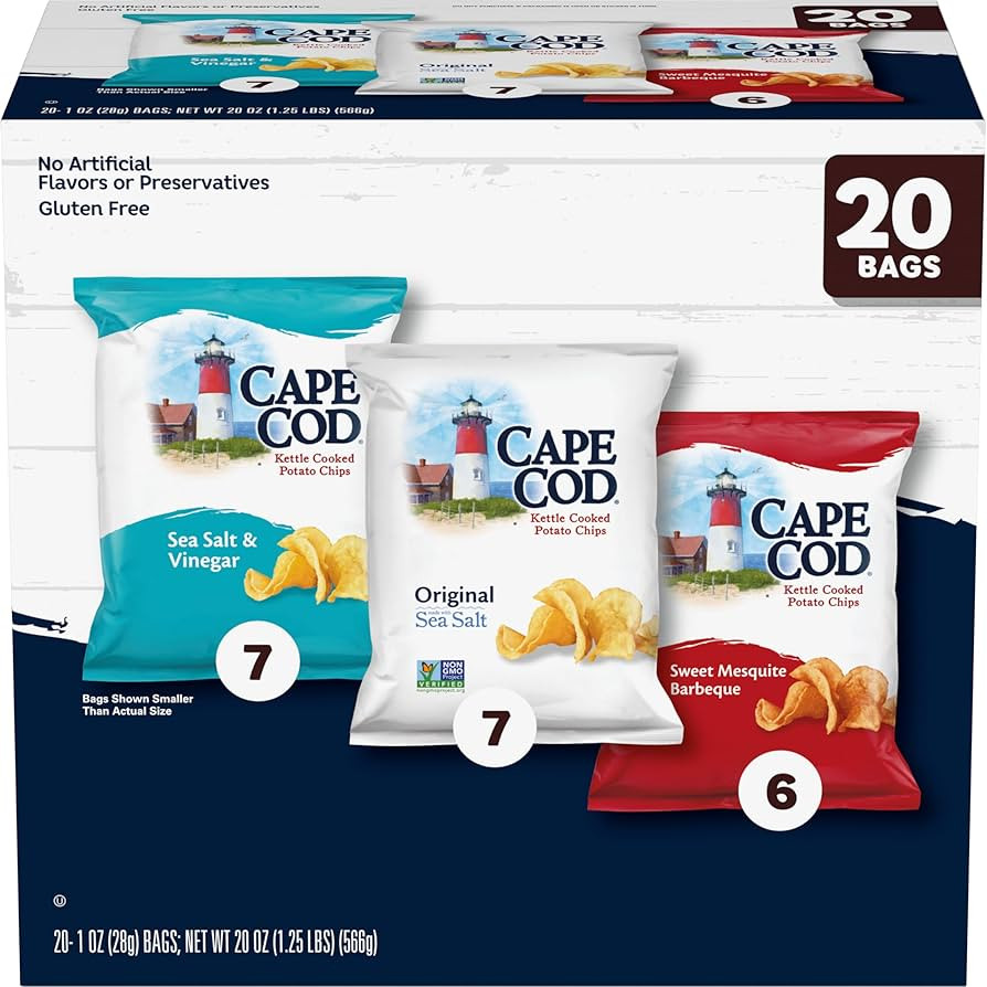 Cape Cod Potato Chips Variety Pack, 1 Oz, (Pack of 20) | Amazon (US)