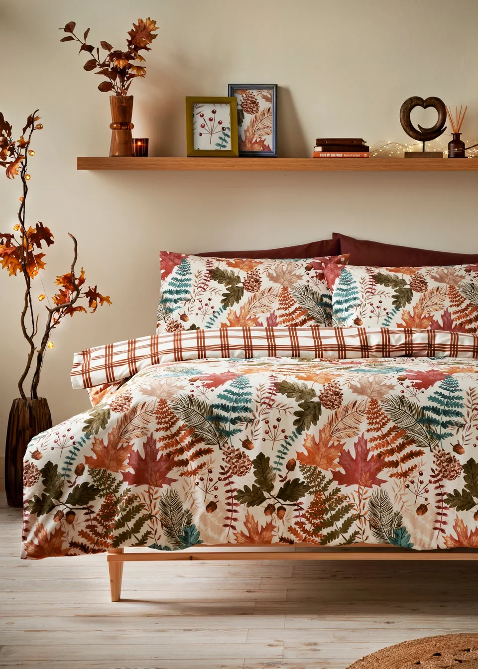 Orange Autumn Leaf Duvet Set | Matalan (UK)