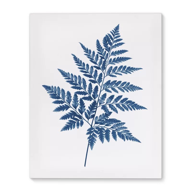 'Fern Blue' - Wrapped Canvas Graphic Art Print | Wayfair North America