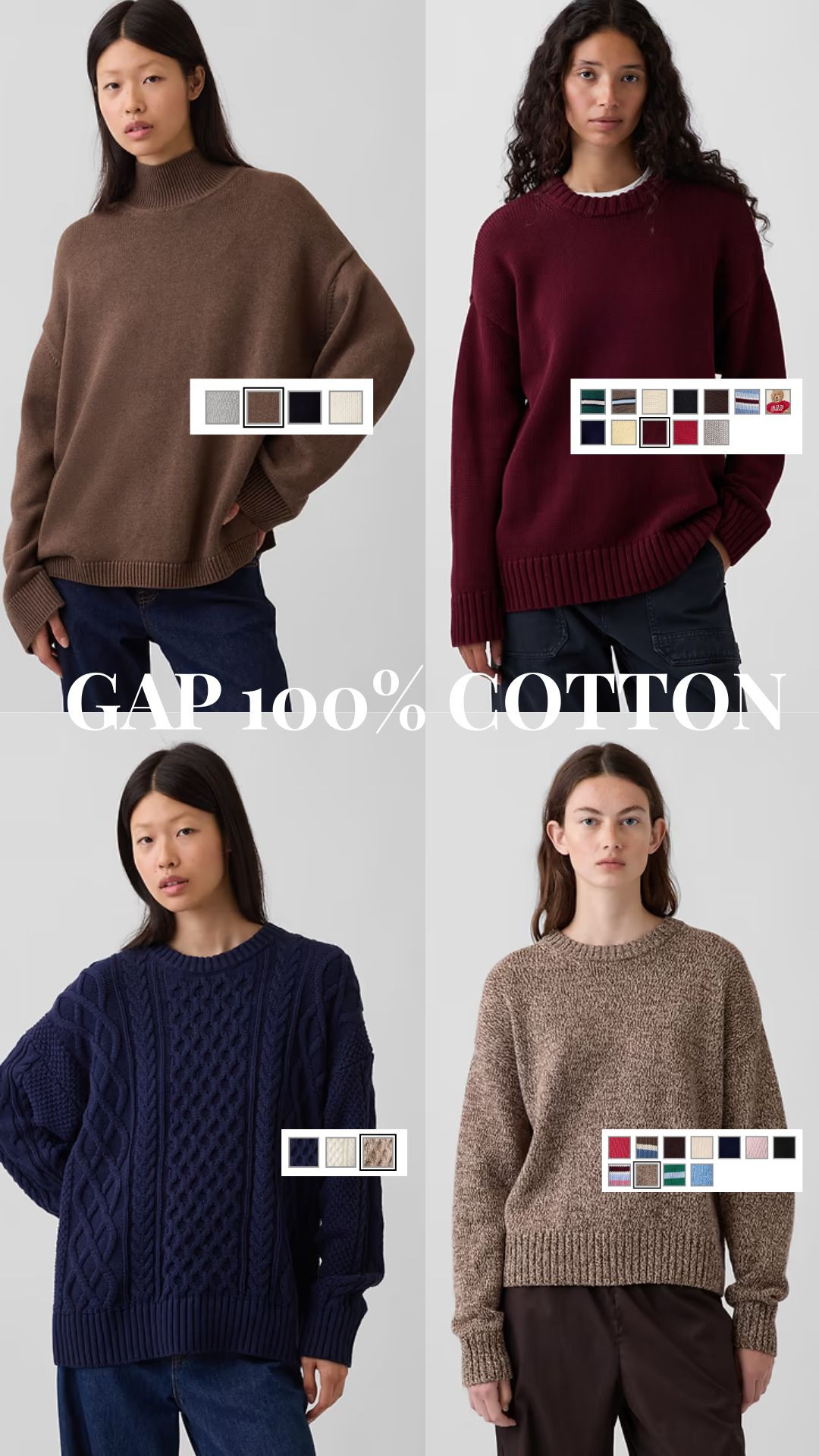 For the gals who prefer natural materials - Gap has their 100% cotton sweaters on sale! Use code dayoff for an *additional* 15% off!  

 #LTKgrwm #LTKSaleAlert #LTKWorkwear