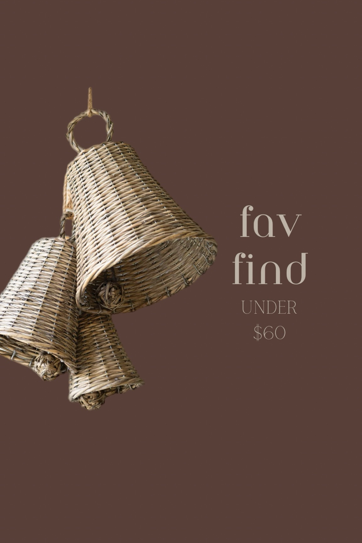 Added these to my cart so fast! These will be a favorite this holiday season! I love bells, and especially love these! The rattan is so beautiful and they’re the perfect piece for Christmas!!! 

#LTKStyleTip #LTKHome #LTKSeasonal