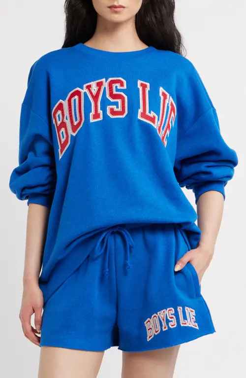 BOYS LIE Game Changer Kara Graphic Sweatshirt in Blue at Nordstrom, Size Medium/large | Nordstrom